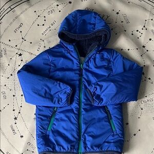 Mini Boden Blue Fleece-Lined Jacket
